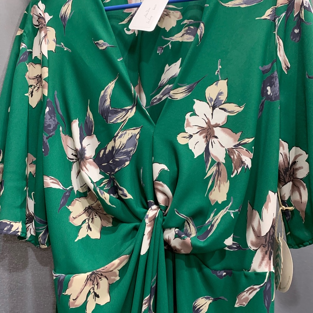 Long flower print dress